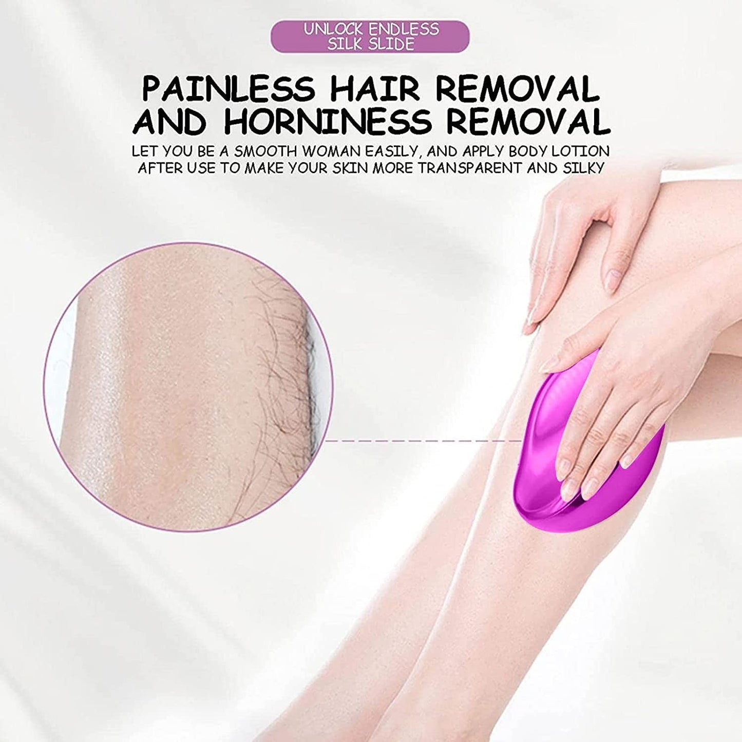 Crystal Hair Eraser - Magic Crystal Hair Remover, Painless Hair Removal With Epilator Mini Hair Remover For Men And Women Leg