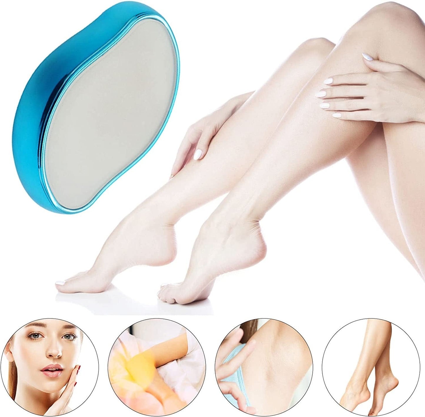 Crystal Hair Eraser - Magic Crystal Hair Remover, Painless Hair Removal With Epilator Mini Hair Remover For Men And Women Leg
