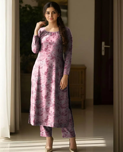 2 Pcs Women's Unstitched Printed Suit