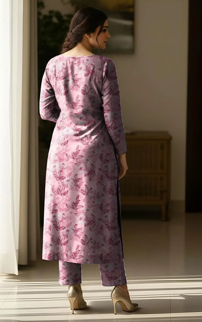 2 Pcs Women's Unstitched Printed Suit